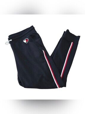 Tommy Hilfiger Women's Navy Blue Preppy Drawstring Pockets Joggers. Size Large